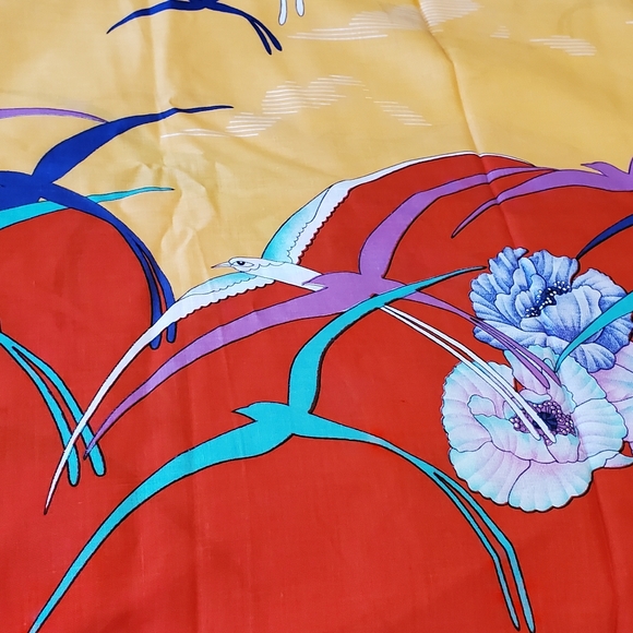 80s Border Print Tropical Fabric - Picture 4 of 5